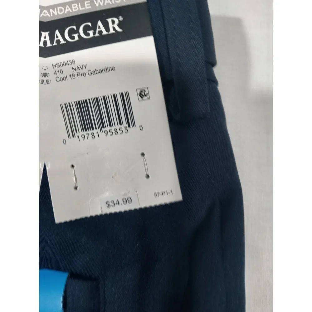 Haggar Cool 18 Pro Expandable Waist Shorts 4-Way Stretch Comfort Navy New sz‎ 32